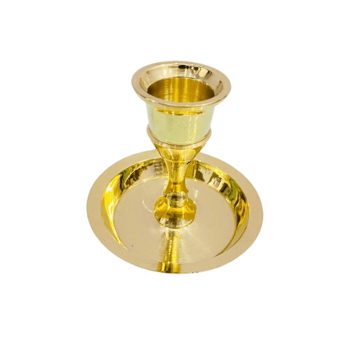 BRASS CHAMBERSTICK CANDLE HOLDER